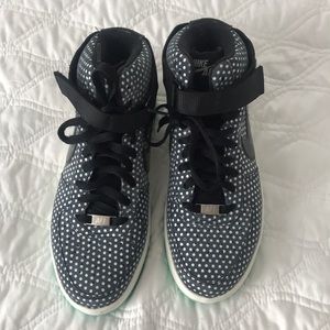 Women’s polka dot high top Nike Air Force 1’s